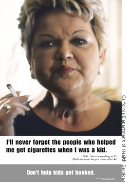 Debi advert from the California anti smoking adverts